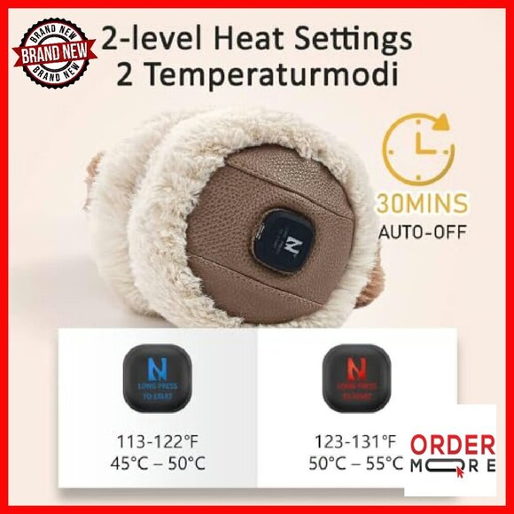 Adjustable Heated Ear Muffs with 2-Level Warmth for Winter Sports main image 5